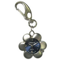 Dark Blue Flower Shape Key Chain Quartz Watch